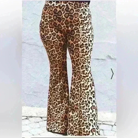 Perfectly Priscilla Pants - Perfectly Priscilla stretchy leopard flare pants. Size Large. New with tags! 🐆